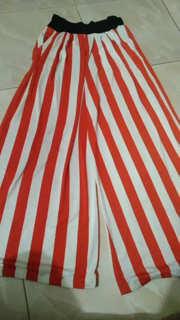 Celana kulot stripe lebar
