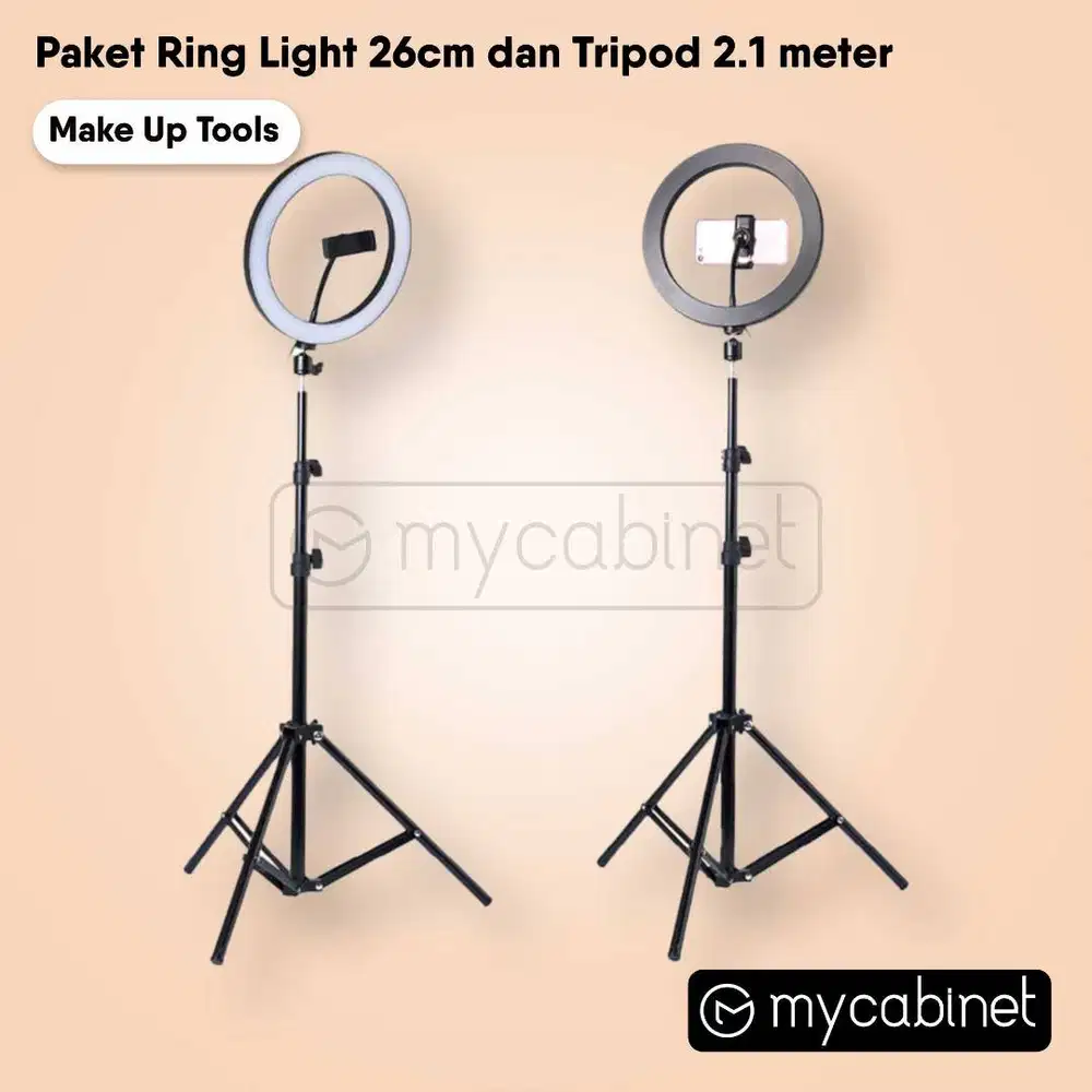 Paket Ring Light 26cm Tripod 1.9M  Tiktok Youtuber Instagram Murah