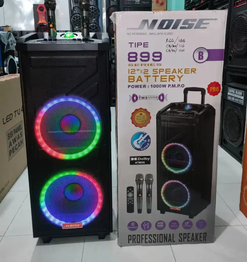 Speaker Karaoke Portabel NOISE Double BASS noise 899B pro