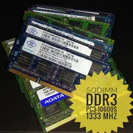 Ram Laptop DDR3 4GB pc10600 sodimm 1333MHz sodim memory memori