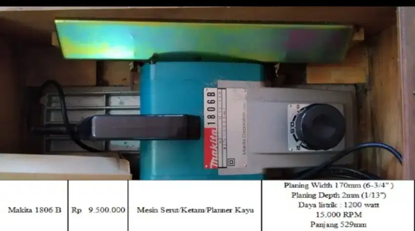 Makita 1806 B Mesin Serut/Ketam/Planner Kayu