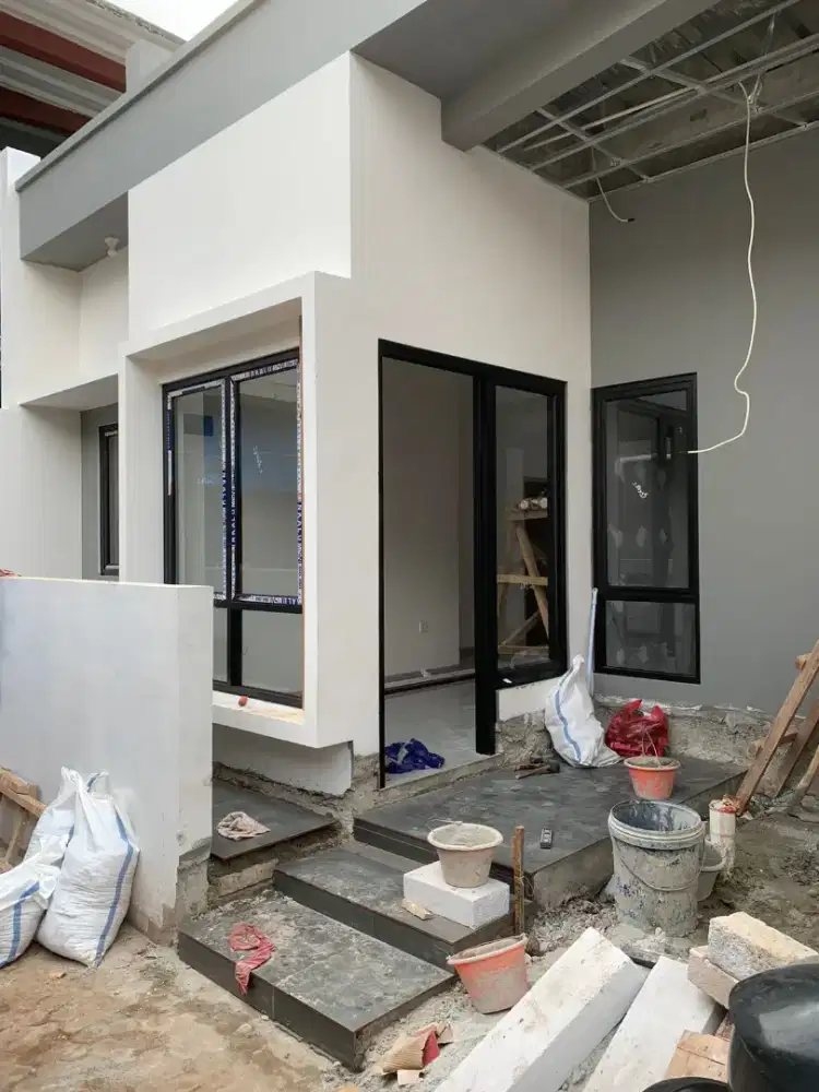 Kusen aluminiun pintu jendela kaca