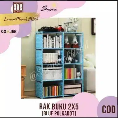 NEW Rak Buku Portable - Lemari Serbaguna 2 Sisi