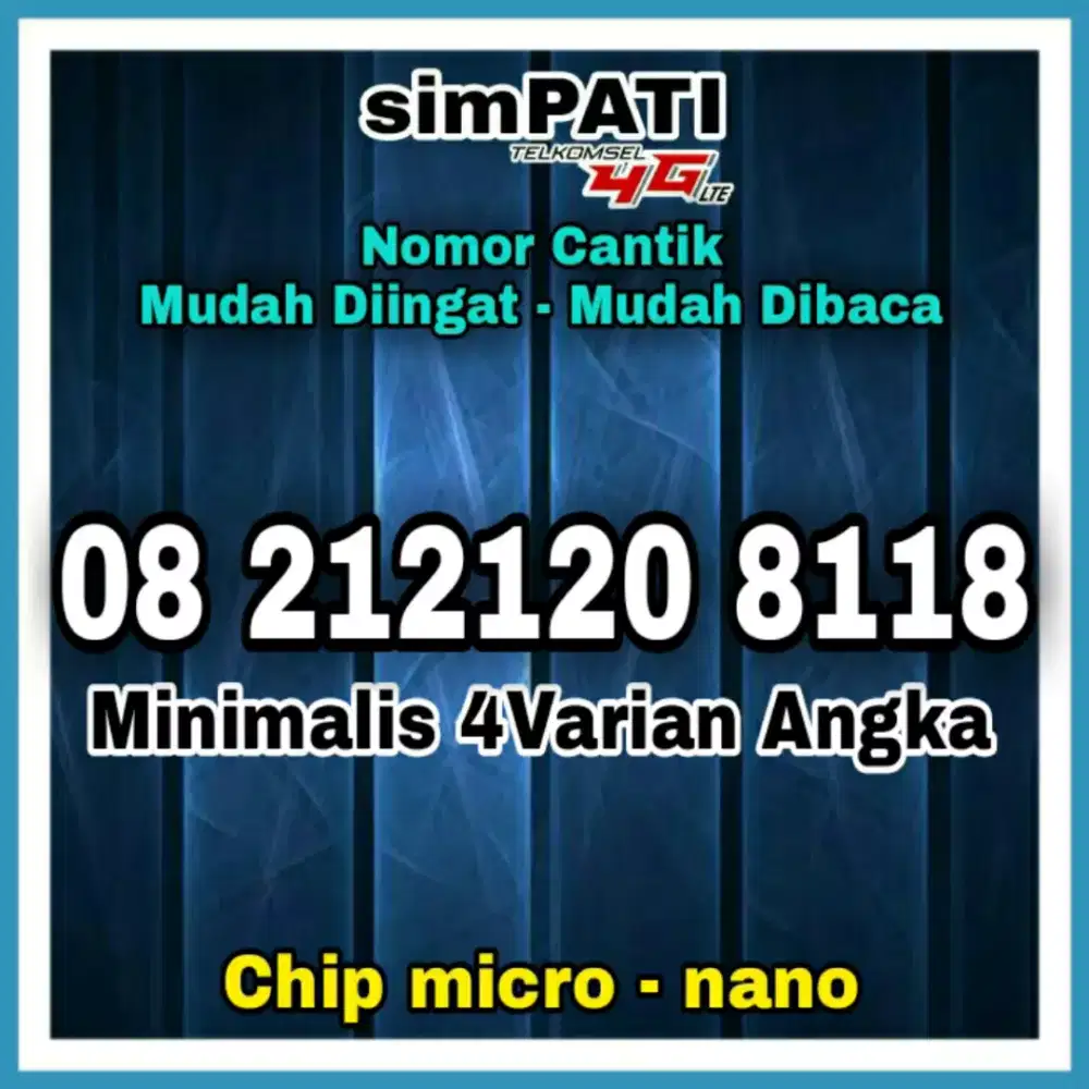 Nomor Cantik Simpati Minimalis Kartu Perdana Telkomsel Nomer
