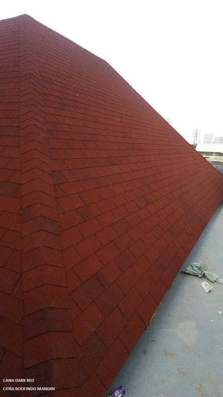 Genteng Bitumen CANA 3-TAB SHINGLE ( Dark Red )