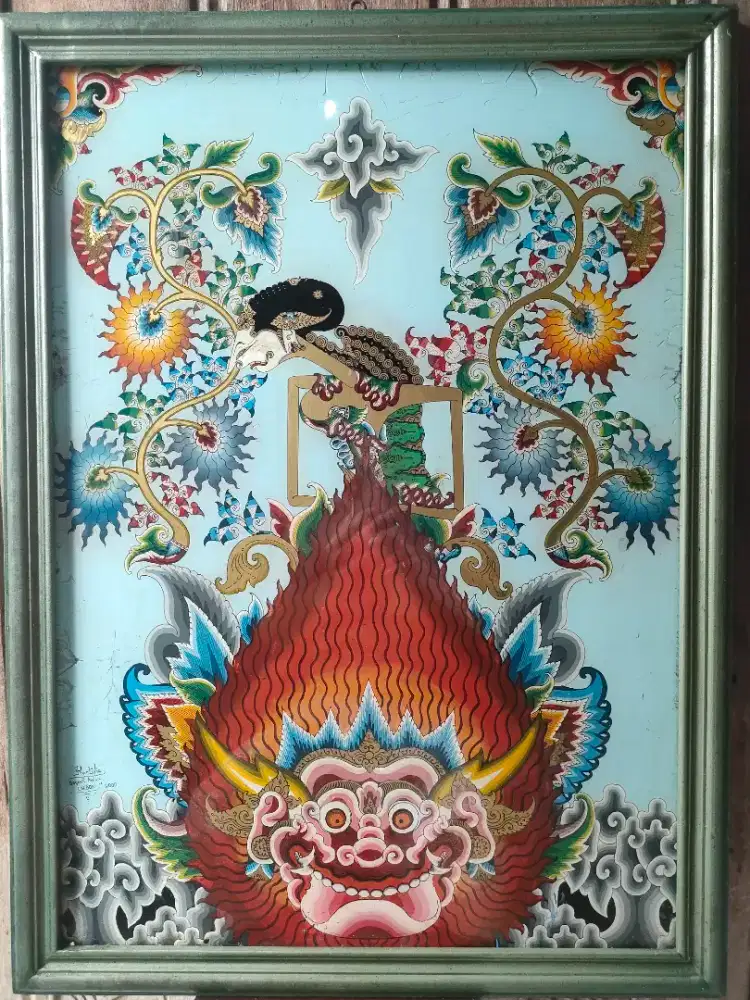 Lukisan kaca Arjuna kobong