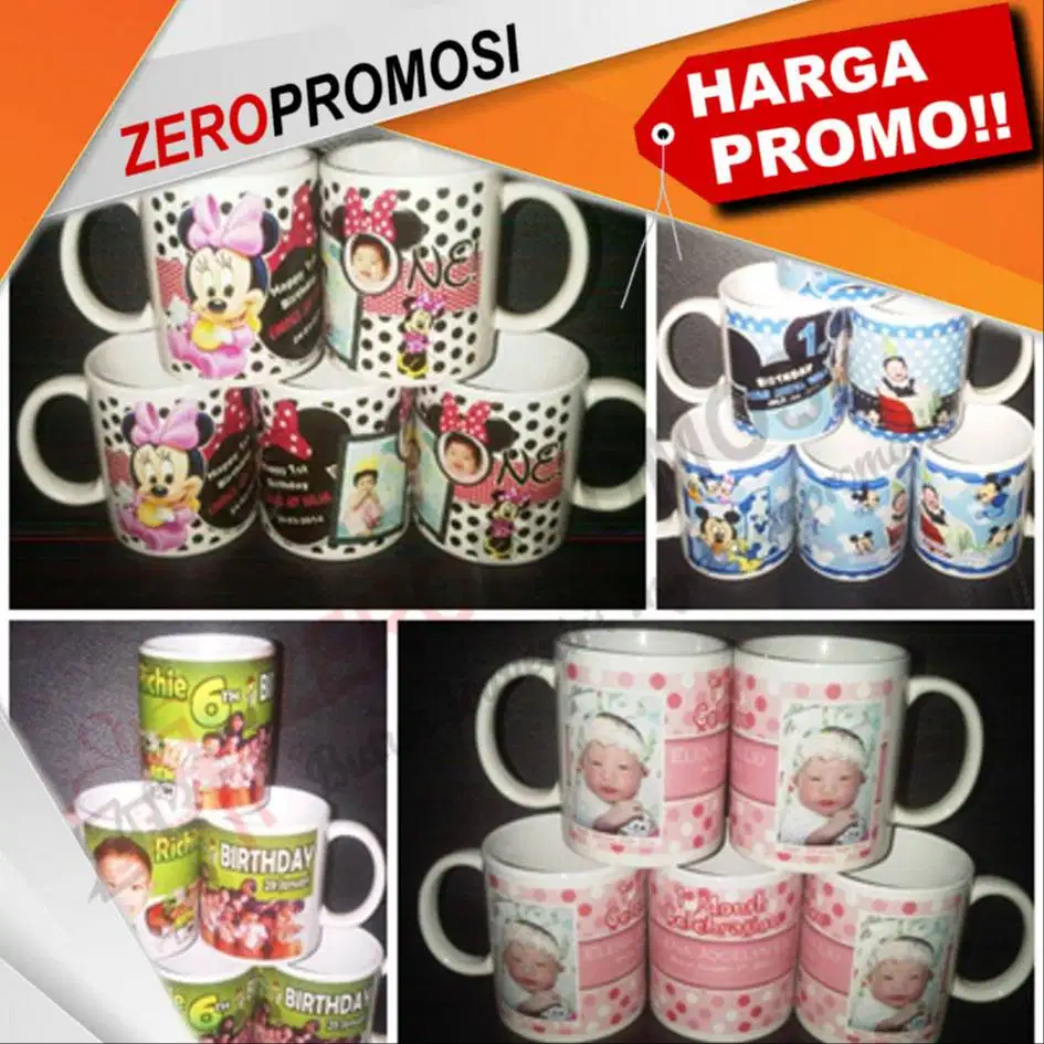 Mug Gelas Sablon Custom Nama Anak