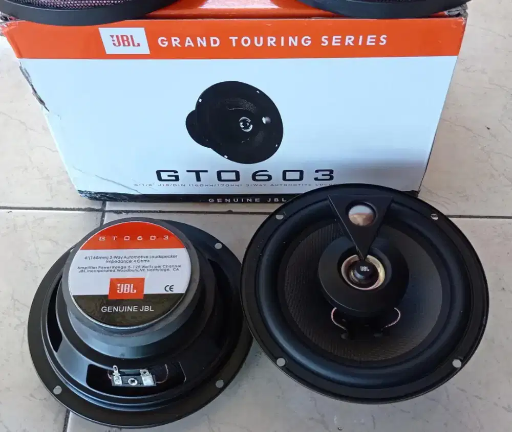 Spiker pintu sepasang merk JBL, type GTO603, kondisi baru, harga 1,3jt
