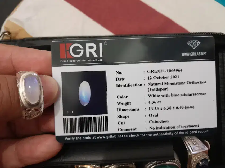 Memo GRI batu moostone biduri air laut klep biru perak