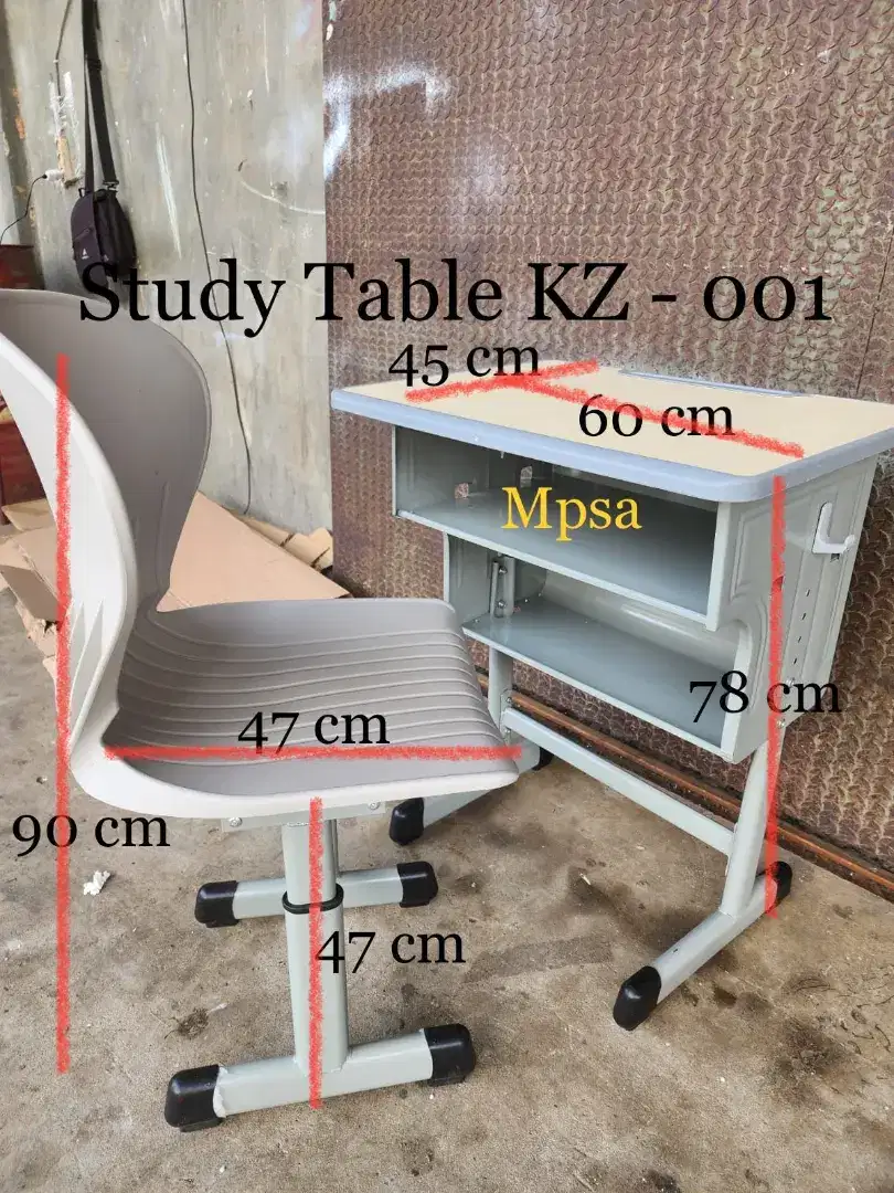 Meja kursi belajar / meja kursi sekolah / meja kursi kuliah BARU