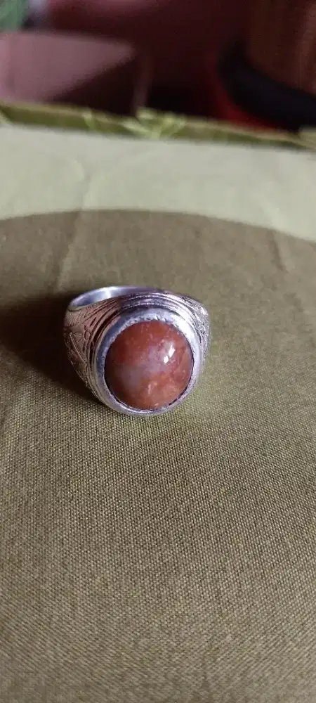 Cincin batu pancawarna perak 925 asli