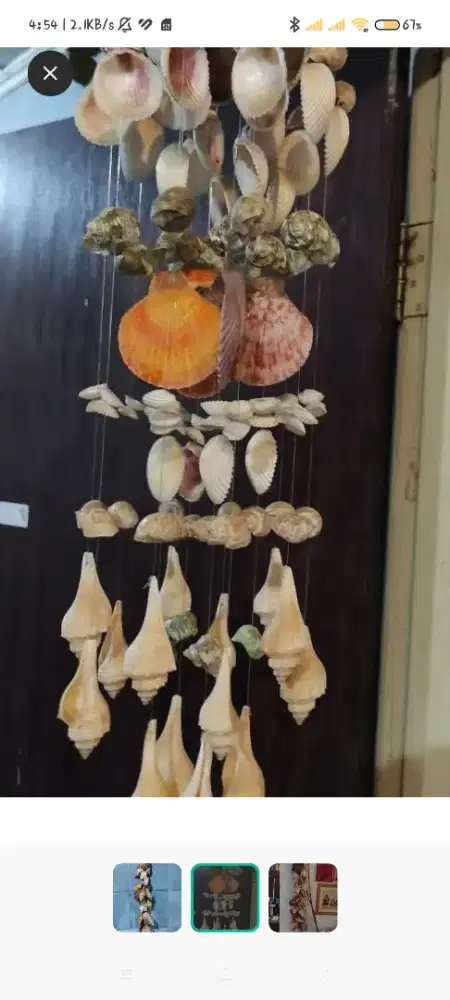 Preloved ! 3 pcs Gantungan Kerang Kerangan.. Free Ongkir