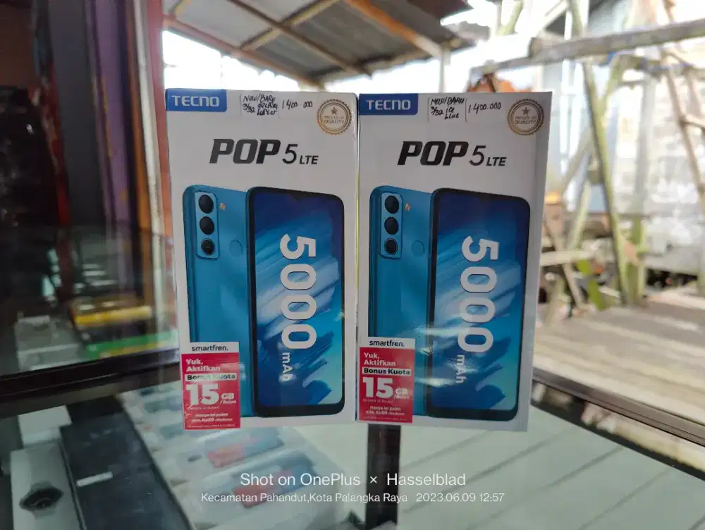Tecno Pop 5 LTE 3GB/32GB Ice Blue Dan Deepsea Luster Baru Resmi