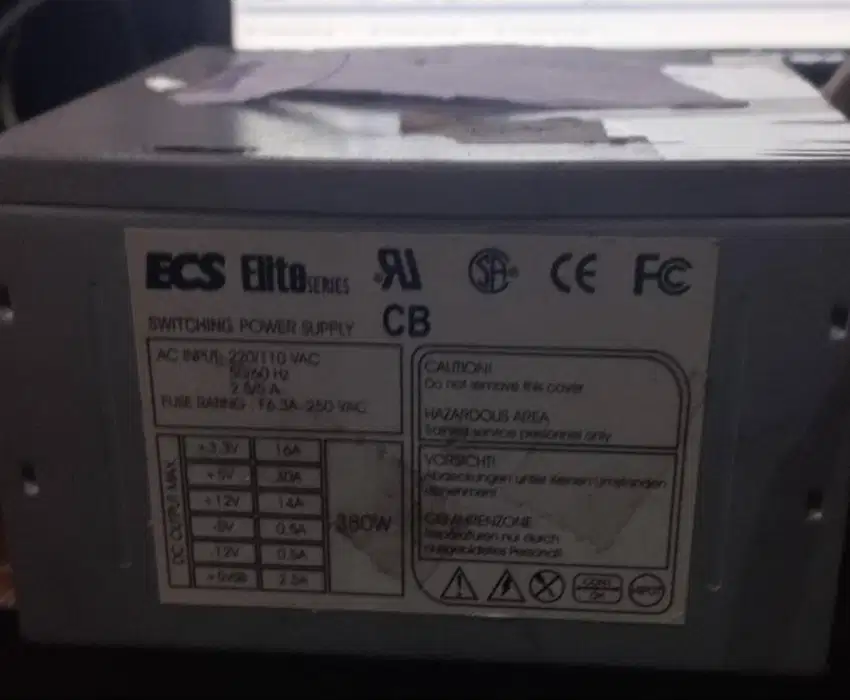 PSU ECS Elite Series 380 Watt