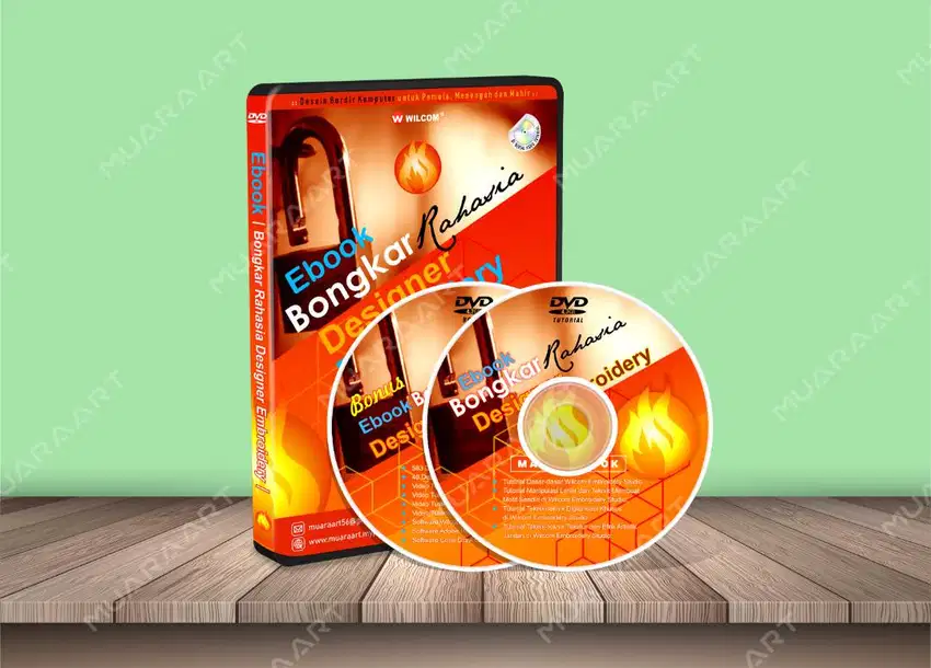 DVD E-book + Video Tutorial Bongkar Rahasia Designer Embroidery Studio