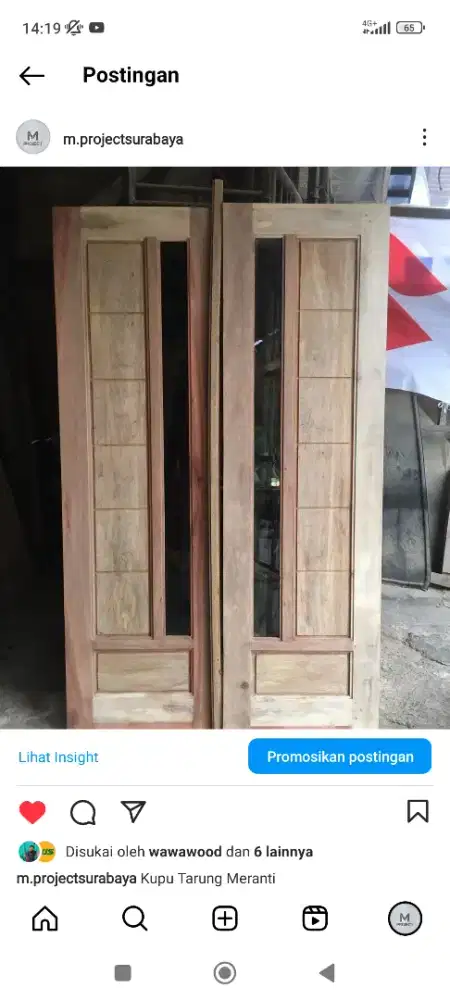 Pintu kusen kupu tarung murah