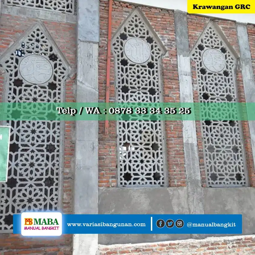 Krawangan GRC Untuk Masjid Motif Bintang