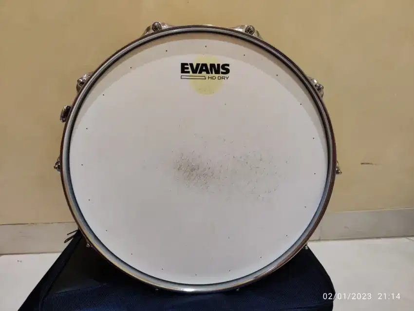 SNARE DRUM SJC PROVIDENCE 14X6.5 SILVER RIPPLE CHROME USA DIJUAL CEPAT