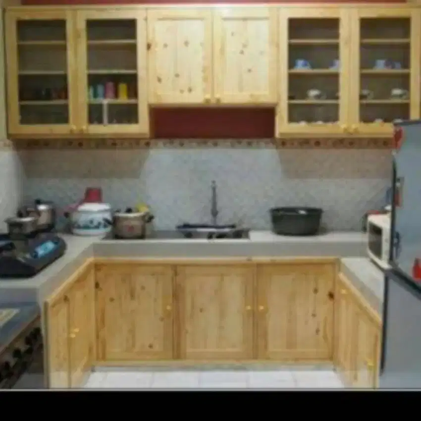 KITCHEN SET KAYU JATI BELANDA TERMURAH CUMA 1,5 JUTAAN AJA!