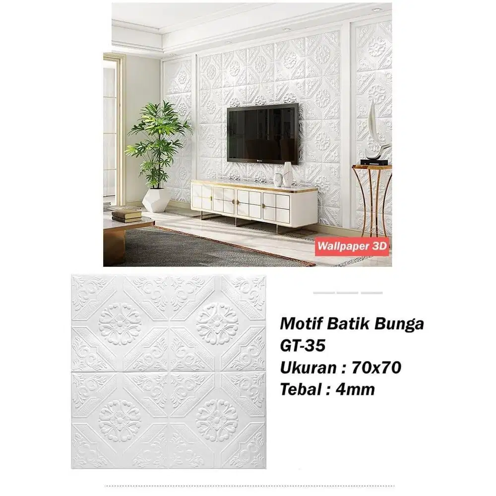 PROMO CUCI GUDANG! TERMURAH Wall Sticker 3D Mewah Batik Bunga