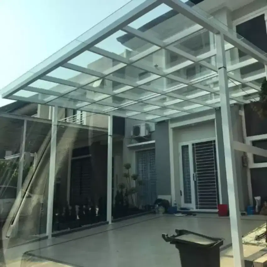 Canopy kaca sunglas, solarflat, alderon, genteng pasir,bajaringan,dll