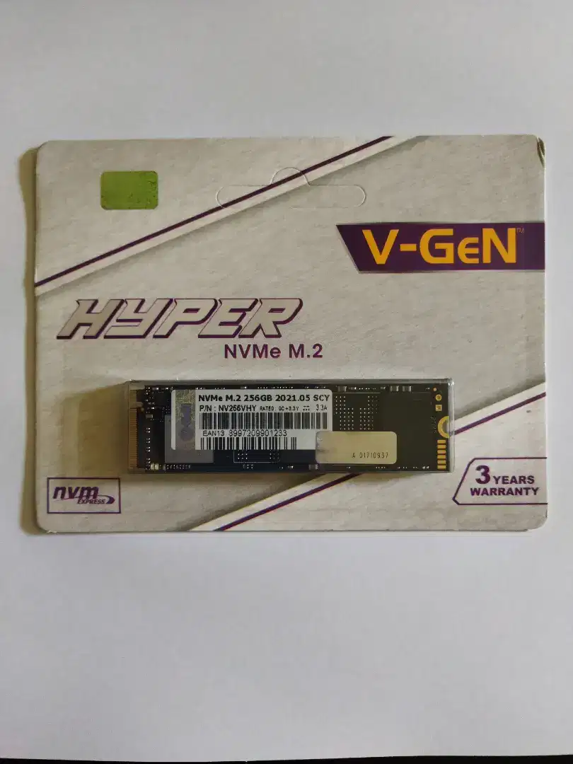 SSD M2 NVME V-Gen Hyper 256GB baru garansi resmi vgen m.2 256 GB