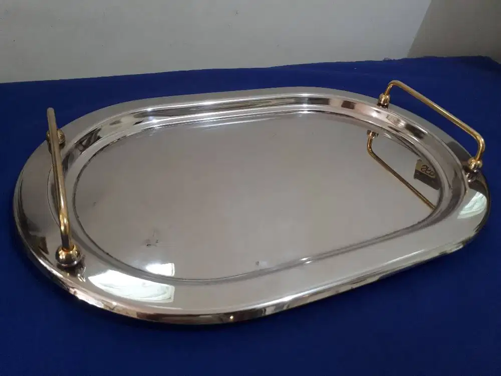 Serving Tray Chromeplated (P-169) 1 pc Nampan Saji Mewah