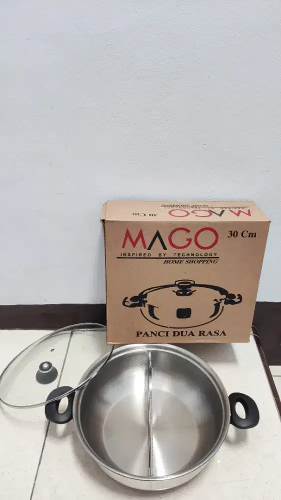JUAL MURAH.JUAL SETENGAH HARGA.Panci Shabu 30cm/Steamboat Sekat 2 Rasa