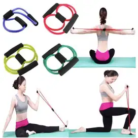 Tali Elastis Yoga Bantu Otot Elastic Band Gym Fitnes