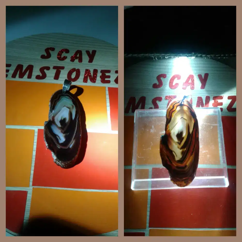 natural liontin batu akik yaman serat sulaiman