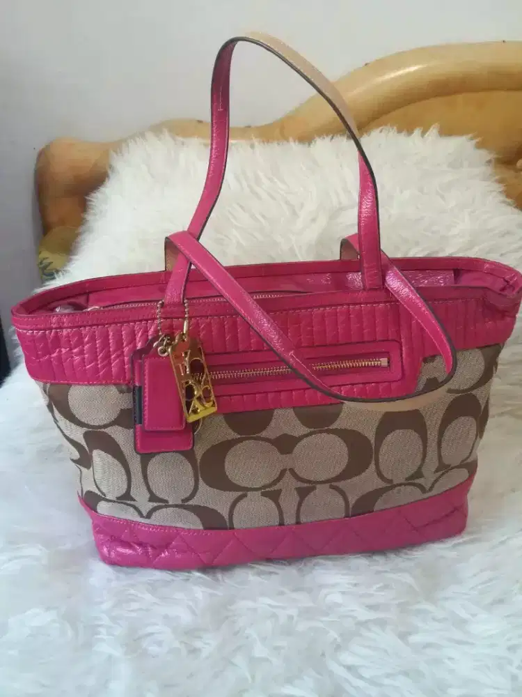 Tas Second Original Coach Pink