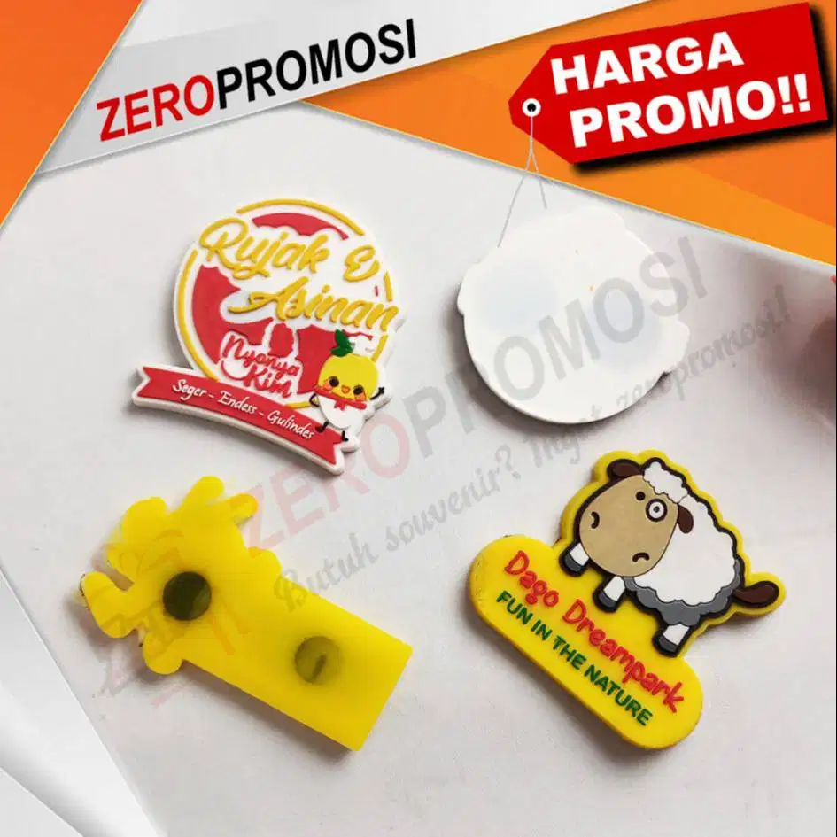 Souvenir Tempelan Kulkas Rubber Custom Model Magnet Bulat