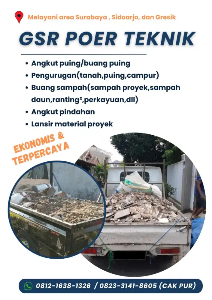JASA BUANG DAN PENGURUGAN GRAGAL/ SAMPAH PROYEK
