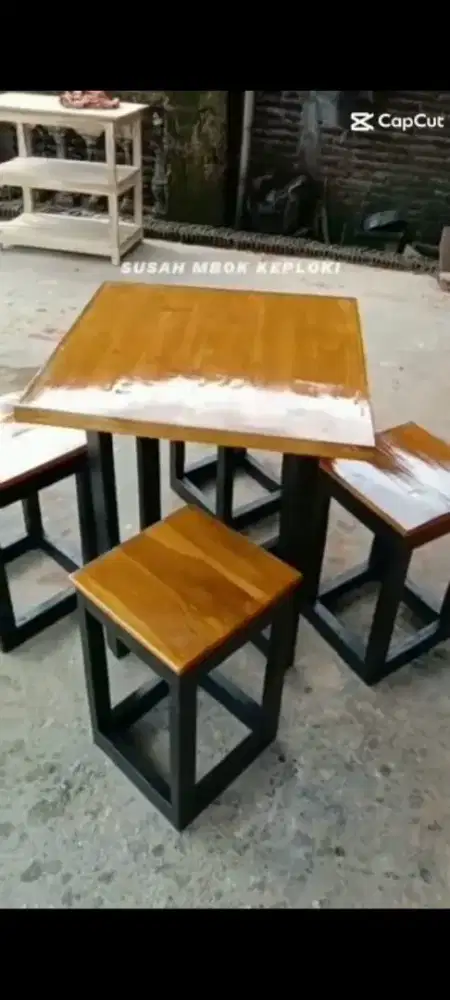 Meja warkop kursi satuan full kyu