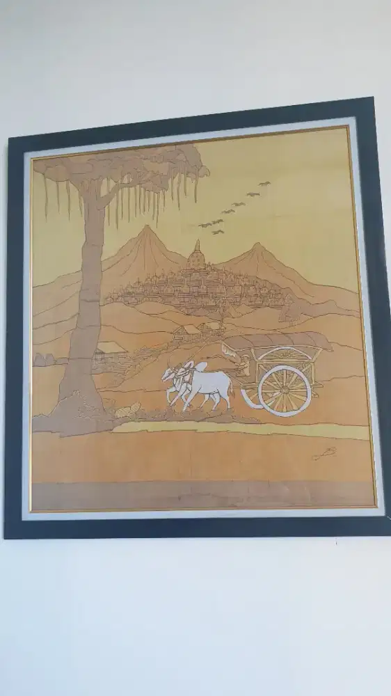 Farmer with Borobudur