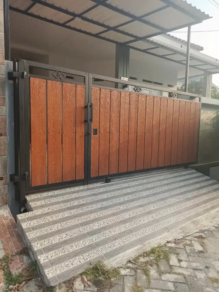 Pagar dorong/lipat/tikung/otomatis kanopy pintu balkon dll