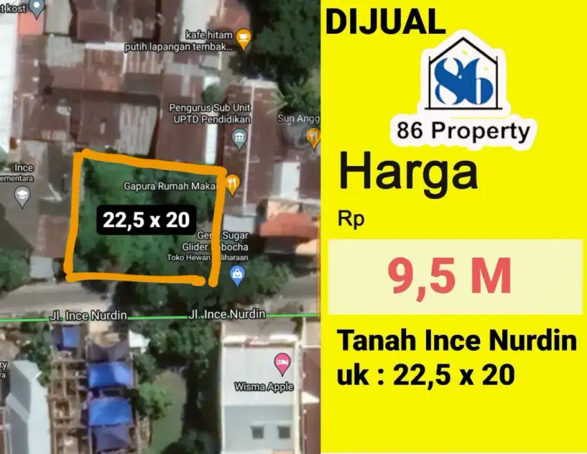 Dijual tanah pusat kota makassar jl. Ince nurdin Sawerigading makassar
