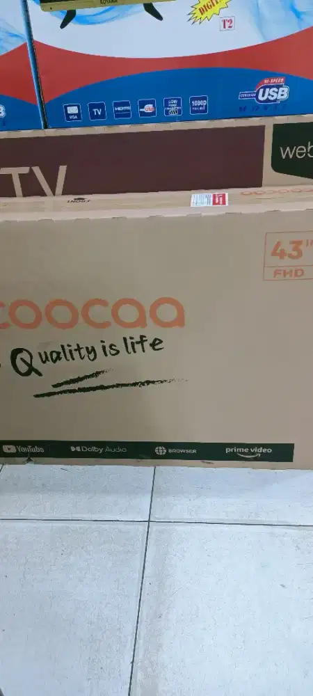 LED TV COOCAA SMART 43 IN BARANG BARU GARANSI RESMI