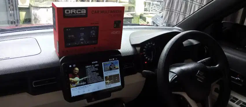 Pemasangan head unit android orca 9 inci di Suzuki ignis
