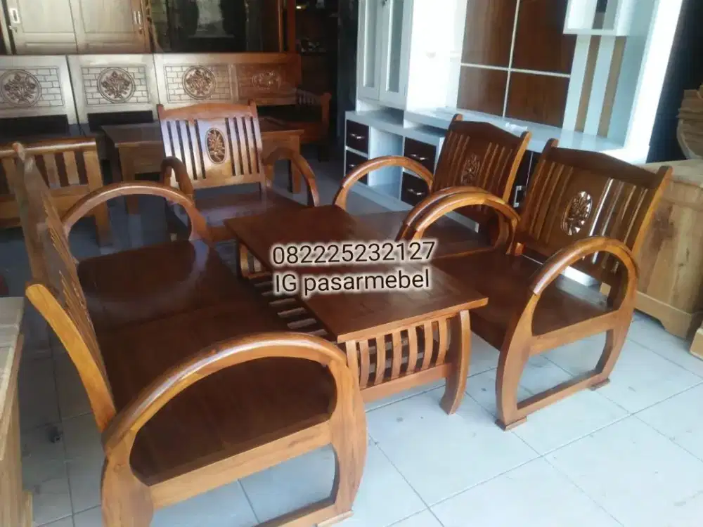 Kursi Tamu Sedan Minimalis Jati