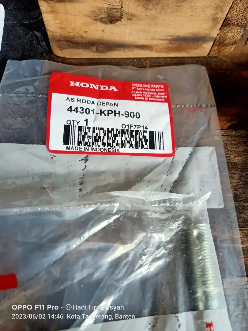 As roda depan Supra x 100 Original KEV 880