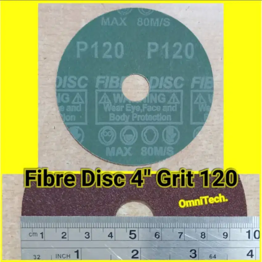Fibre Sanding Disc Amplas Gerinda Fiber Bulat 4 Bolong Metal Logam