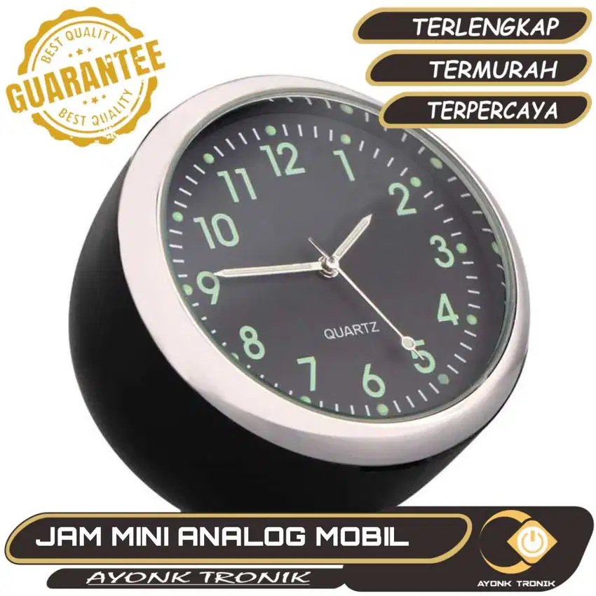 Dekorasi Interior Mobil Jam Mini Analog Quartz Clock