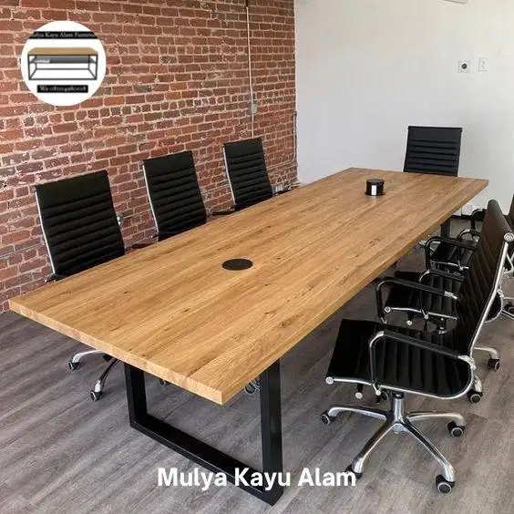 Meja meeting kantor ukuran 300x100x75x3cm