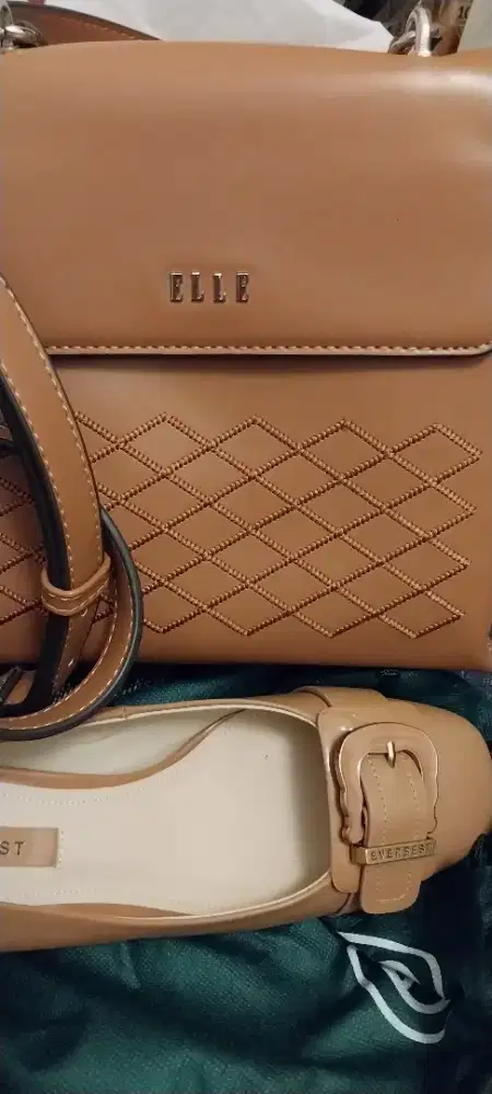 Tas handbag elle coklat