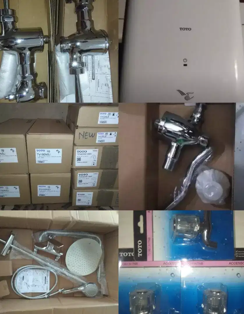 Jual beli sisa proyek perlengkapan sanitary kran toto