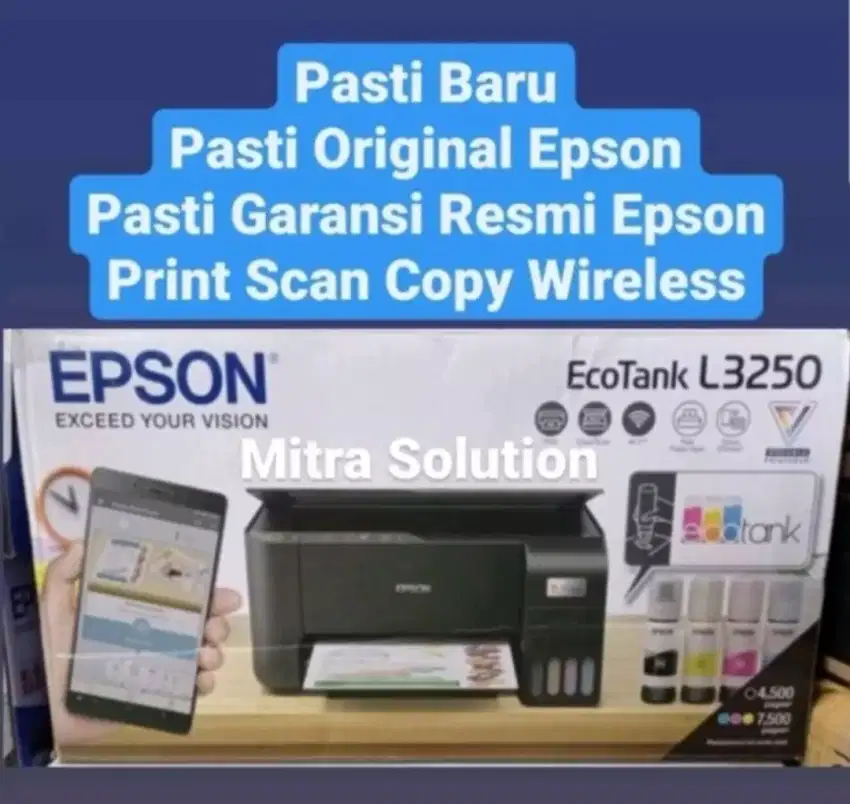 Printer Epson L3250 L 3250 L-3250 Wireless All in One Ink Tank Printer