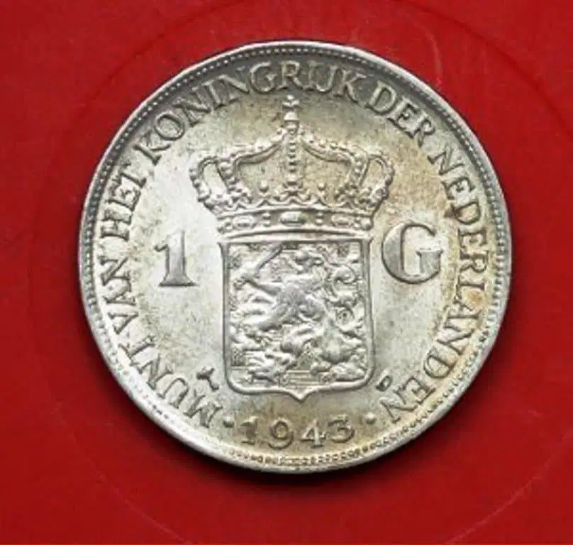 koin 1 gulden 1943 D Belanda BL335