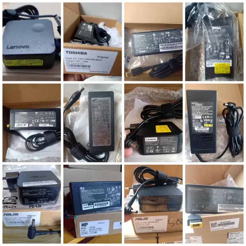 Adaptor charger laptop semua tipe dan merk