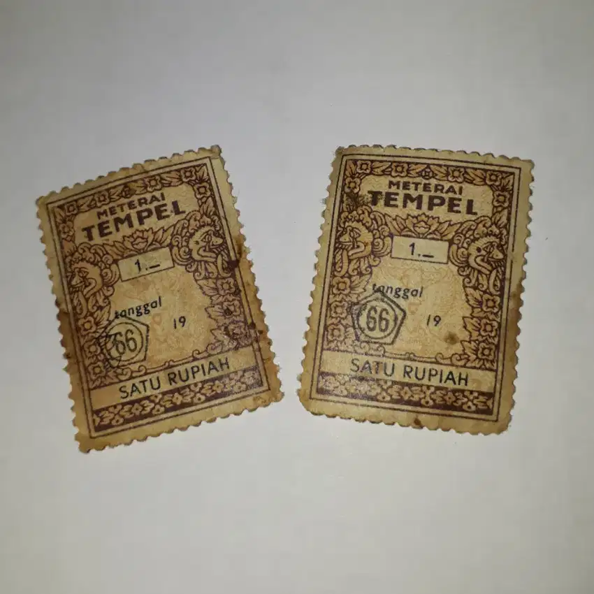 Meteraitempel Perangko Prangko Pos 1 Rupiah Thn 1960-1965 Kuno Jadul